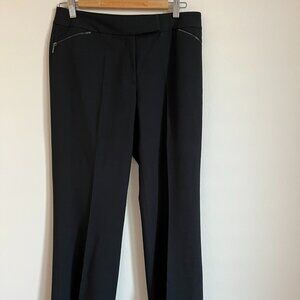 Ann Taylor Zip Pocket Black Pants – Size 8 – Vintage Stretch Trousers